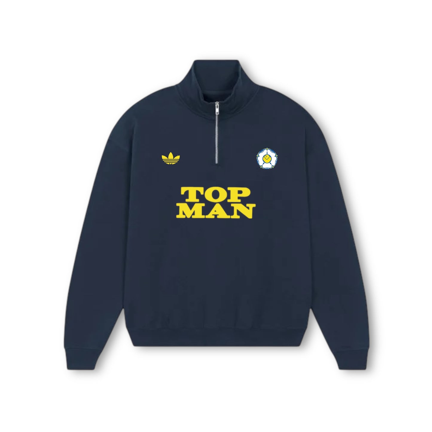 LUFC x TREFOIL TOP MAN 1/4 ZIP - NAVY