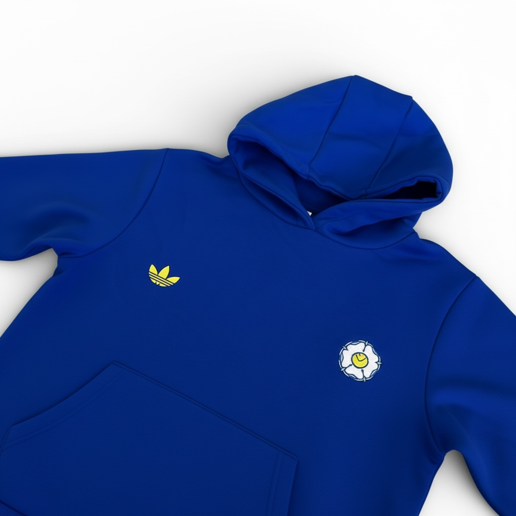 1 LARGE IN STOCK - LOCO LEEDS HOODIE - ROYAL BLUE