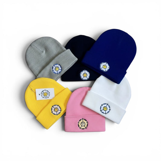 SMILEY ROSE BEANIE HATS