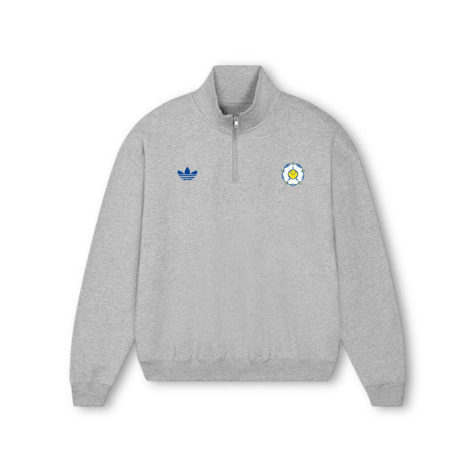 LUFC x TREFOIL 1/4 ZIP - GREY